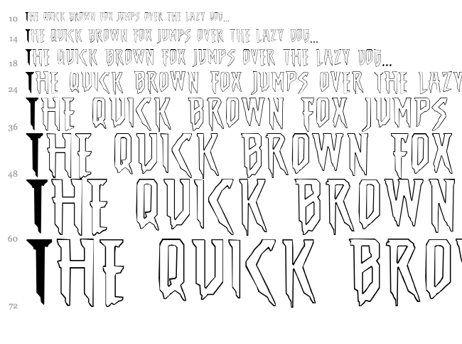 The Amazing Spider-Man font waterfall